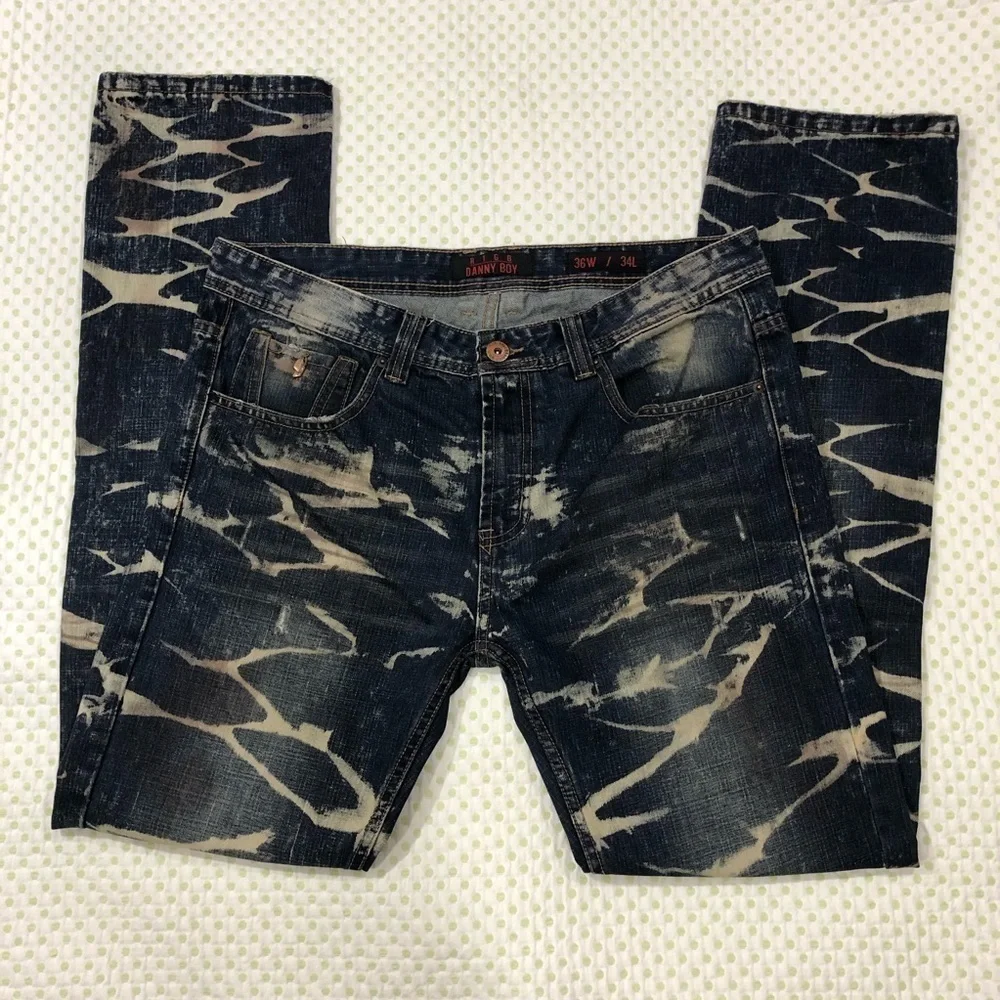 RTGB MENS COOL STRAIGHT LEG JEANS SZ 36W 34L